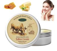 Beef Tallow Skincare, crema di sebo di manzo biologica, crema di manzo Tallow in erba, Fed Tallow Raw e Wild Honey, sebo e miele crema per viso, corpo, pelle liscia, idratante, 70 g, 1 pezzo