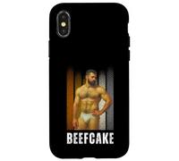 Beefcake Bear Pride Retro Gay Art Queer Mascolinità Design Custodia per iPhone X/XS
