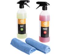 Beefer grill cleaner daily & power set 4 pezzi con 2 panni in microfibra