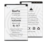Beefix Batteria BL-5CT, batteria di ricambio di alta qualità, 1630 mAh, compatibile con Nokia 5220 5630 6303 6730 3720 C3-01 C5-00 C6-01 e molto altro ancora.
