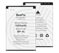 Beefix Batteria BP-4L, 1550 mAh, di alta qualità, compatibile con Nokia 6650f, 6760s, E52, E55, E61i, E71, E72, E90, N810 Internet Tablet, N97