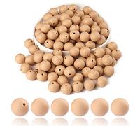 BEEFLYING 100 pezzi Perline di silicone Perlina di gomma rotonda 15MM perline distanziatore sciolto per il fai da te forniture gioielli portachiavi facendo (Giallo avena)