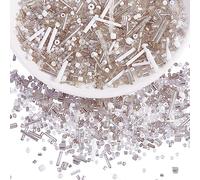 BEEFLYING 1000 pz Perle di Vetro 31.5g 1.5-4.5 mm Rotonde e Tubi Perline in Vetro Miste per Artigianato Fai da Te