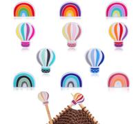 BEEFLYING 11 pz Tappi per Ferri da Maglia Arcobaleno Protezioni per Ferri da Maglia Protezioni Tappi per Punto per Forniture per Maglieria Accessori, Knitpro
