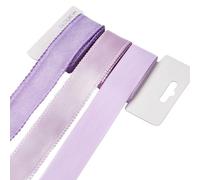 BEEFLYING 3 Stili di Nastri Lavanda, 25~28 mm × 2,7 m, Nastro di Organza, Tulle per Confetti, Nastro di Tulle Artigianale, Utilizzati per Cordino per Borse Uncinetto, Nastro Decorazione Natalizia