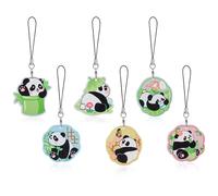 BEEFLYING 6 Pezzi Ciondoli per Telefono Estetica Y2K Carino Acrilico Panda Ciondolo Ciondolo Cellulare Ciondoli Accessori per Borsa Portachiavi Portafoglio Fotocamera