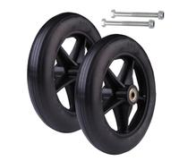 BEEGMA 2 Pezzi Sedia a rotelle Ruota Anteriore 14/15/17/20/19cm Ruote di Ricambio Manuale Sedia a rotelle Sedia a rotelle Pezzi di Ricambio Nere Ruote Anteriori Antiscivolo(8in/20cm)