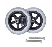 BEEGMA Ruote Anteriori per Sedia a Rotelle, 2 Pezzi, Diametro 19/20cm, Antiscivolo, Piene, Facile da Installare