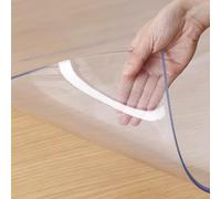 BEEGMA Sottomano da Scrivania Trasparente 30x30cm 100x170cm 80x150cm 80x130cm Tovaglia in Plastica Tappetino in PVC Spessore 1.5mm Protezione da Tavolo (Color : Thick 1.5mm/0.06", Size : 50x120cm)