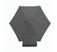 BEEGMA Telo di Ricambio per Ombrellone 200/250/270/300cm-6 Stecche Tettoia di Ricambio per Ombrellone Copertura di Ricambio per Ombrellone Giardino e Patio(Color:Gray,Size:250cm/8.2FT)