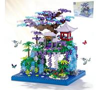 Beego Set di micro edifici per architettura di fiori di ciliegio, set di micro edifici per architettura cinese con fiori di pesco con luce, casa sull'albero giapponese Sakura regalo per adulti (2500+