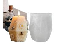 Beehive Candle Mold - Reusable Silicone Pillar Casting Template 9x9x8cm Creative Candle Making Form, Non Stick Craft Accessory | Beehive Mould for Professionals Boys Girls Gathering Hobby Projects