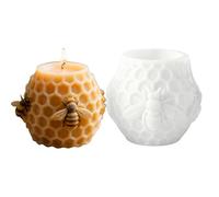 Beehive Pillar Silicone Mold - 4.33Inch Candle Mold | Silicone Beehive Shape Pillar Candles Making Molds Reusable Easy Release Craft Molds For DIY Candle Art Projects Home Studio Use