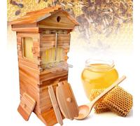 Beehive Starter Kit con telai automatici, include 4 telai di flusso per uso alimentare, 6 telai per covate e chiave per principianti (non assemblati)