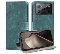 BEEJTUNY Cover Pelle per Doogee Note 56/Note 56 Pro/56 Plus, Custodia Antiurto con Protezione RFID, Guscio di Chiusura Magnetica, Custodia Protettiva in TPU Inclusa.Verde
