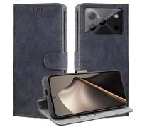 BEEJTUNY Cover Pelle per Doogee Note 56/Note 56 Pro/56 Plus, Custodia Antiurto con Protezione RFID, Guscio di Chiusura Magnetica, Custodia Protettiva in TPU Inclusa.Nero