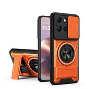 BEEJTUNY Cover per VIVO V70 FE 5G, Custodia con Supporto, Kickstand Case con Anello Girevole 360°, Custodia Protettiva Antiurto. Orange