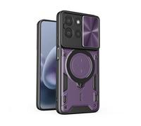 BEEJTUNY Cover per Xiaomi Redmi Note 14 Pro+ Plus 5G con Anello, Custodia Protettiva Magnetica con Protezione Obiettivo, Case Antiurto con Supporto Girevole a 360°. viola