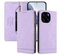 BEEJTUNY Custodia in Pelle per Blackview Color 6, Cover a Libro con Blocco RFID, Forte Magnete, Guscio a Portafoglio Antiurto Delicata. Viola