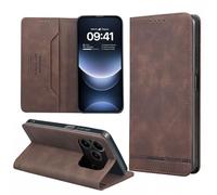 BEEJTUNY Custodia in Pelle per Doogee Note 56/Note 56 Pro/56 Plus, Cover a Libro con Blocco RFID, Forte Magnete, Guscio a Portafoglio Antiurto Delicata. Marrone