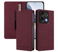 BEEJTUNY Custodia in Pelle per Honor 600 Smart 5G, Cover a Libro con Blocco RFID, Forte Magnete, Guscio a Portafoglio Antiurto Delicata. Vino