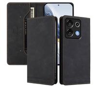 BEEJTUNY Custodia in Pelle per Oukitel C5, Cover a Libro con Blocco RFID, Forte Magnete, Guscio a Portafoglio Antiurto Delicata. Nero