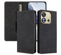 BEEJTUNY Custodia in Pelle per Oukitel C57S / C57 Pro/C57, Cover a Libro con Blocco RFID, Forte Magnete, Guscio a Portafoglio Antiurto Delicata. Nero