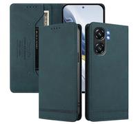 BEEJTUNY Custodia in Pelle per Oukitel C58 4G/C58 Pro 4G, Cover a Libro con Blocco RFID, Forte Magnete, Guscio a Portafoglio Antiurto Delicata. Verde scuro