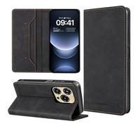 BEEJTUNY Custodia in Pelle per Oukitel C69, Cover a Libro con Blocco RFID, Forte Magnete, Guscio a Portafoglio Antiurto Delicata. Nero