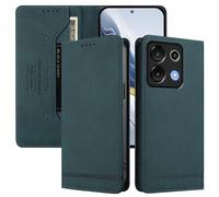BEEJTUNY Custodia in Pelle per Ulefone Note 21, Cover a Libro con Blocco RFID, Forte Magnete, Guscio a Portafoglio Antiurto Delicata. Verde scuro
