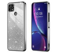 BEEJTUNY Custodia per Realme C21Y / C25Y, Cover Protettiva Trasparente con Glitter Sfumati, Guscio Paraurti Morbido e Bello, Elegante Cover Antiurto. Nero