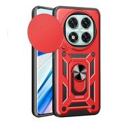BEEJTUNY Custodia per Xiaomi Redmi Note 14 PRO 5G con Anello a 360°, Cover Protettiva con Obiettivo Cover, Custodia Antiurto Bumper con Magnetico Supporto. Rosso