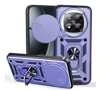 BEEJTUNY Custodia per Xiaomi Redmi Note 14 PRO+ Plus 5G con Anello a 360°, Cover Protettiva con Obiettivo Cover, Custodia Antiurto Bumper con Magnetico Supporto. Blu