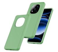 BEEJTUNY Custodia Silicone per Xiaomi Redmi Note 14 PRO+ Plus 5G, Protettiva Cover Silicone Liquido, Anti Impronte, Anti Sbiadimento, Sottile Custodia Antiurto. Verde Menta