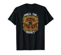 Beekeeper Smell The Honey Vintage Bee Apiary Graphic Maglietta