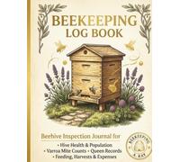 Beekeeping Log Book: Beehive Inspection Journal for Beekeepers - Track Hive Health, Varroa Mite Counts & Treatments, Queen Records, Feeding, Honey ... Record Book, 80 Inspection Logs, 8.5x11
