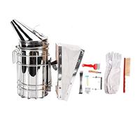 Beekeeping Starter Kit | 10 - Piece Apiary Tool Set with Smoker, Scraper & Bee Brush | Stainless Steel Beekeeping Supplies for Honey Harvesting/Colony Inspection