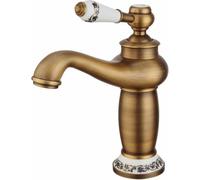 Beelee - Rubinetto monocomando monocomando monoforo in ottone anticato per lavabo