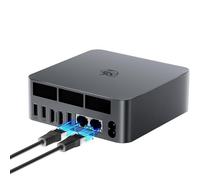 Beelink EQR5 Mini PC, Mini Desktop Computers con AMD Ryzen 5 PRO 5650U (2,3-4,2 GHz, 6C/12T), 16G SO-DIMM DDR4+500GB M.2 PCIe 3.0x4 SSD, Doppio 1000Mbps, WiFi 6, BT 5.2, Doppio HDMI
