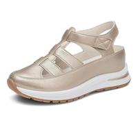Beelovy Orthopedic Sandals for Women, Women’s Soft Adjustable Sandals, Hook & Loop, Comfort Fit for Wide & Narrow Feet (Golden,39.5)