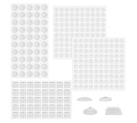 BEELUKY 290 Pezzi Ammortizzatore di Colpi Gommini Adesivi Gommini Paracolpi Gommini Silicone Trasparenti Paracolpi Gommini Trasparenti Adesivi per Porte Armadi Tastiera Cassetti (4 Dimensioni)