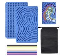 BEELUKY Sensory Activity Board Tavola da attività Sensoriale Silicone Fidget Toy con Borsa da Viaggio e 10 Corde Tactile Sensory Toys Design Double-Face per Lenire Stress Ansia Autismo e ADHD