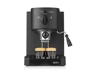 BEEM ESPRESSO PERFECT Macchina per caffè espresso - 20 bar | per polvere da espresso, cialde e capsule | ugello per schiuma di latte per le specialità del caffè preferito | piastra riscaldante