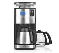 BEEM FRESH-AROMA-PERFECT II Caffettiera filtrante con macinacaffè - Duo, caraffa in vetro e caraffa sottovuoto, 24h-timer, 1000 W , Acciaio inossidabile