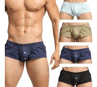 BEEMEN SEOBEAN Boxer da uomo - Low Rise Non-Stretch Mini Fit Trunks Intimo, confezione da 1, XL