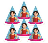 BeenSmile, CAPPELLI DA HEIDI, Cappelli di Cartone, Decorazione per Compleanno di Bambini, Cappelli per Festa di Compleanno, 6 pezzi.