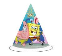 BeenSmile, CAPPELLI DA SPONGEBOB SQUAREPANTS, Cappelli di Cartone, Decorazione per Compleanno di Bambini, Cappelli per Festa di Compleanno, 6 pezzi.