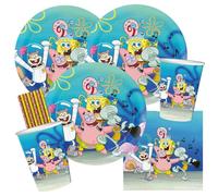 BeenSmile Set per feste Bob Spongebob, 36 pezzi per 8 bambini