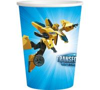 BeenSmile, TRANSFORMERS BICCHIERI, Bicchieri per Bambini, Decorazione per Compleanno di Bambini, Articoli per Feste, 8 Unità, 250 Ml