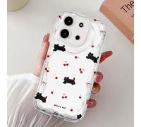 BEENTRYS Cover Ciliegia Fiocco per Xiaomi POCO C85 4G,Carina Ondulato Riccio Trasparente TPU Morbido Donne Ragazze Estetiche Antiurto Protettiva Custodia per Telefono-Gatto